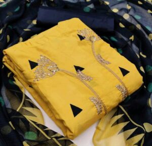 Aakarsha Pretty Salwar Suits & Dress Materials, Chanderi Cotton, Top Length, 2.4 Meters 19590359
