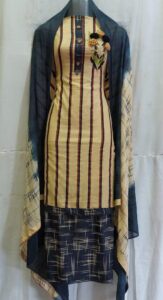 Kashvi Drishya Salwar Suits & Dress Materials, Cotton, Dark Blue, Top Length 2.26-2.50