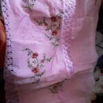 Aakarsha Superior Salwar Suits Dress Materials Fabric Organdi Color Light Pink Top Length 2 Meters 1
