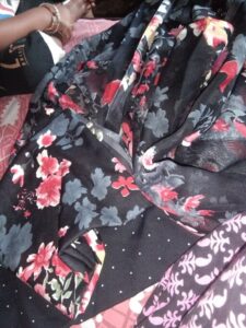 Alisha Fashionable Salwar Suits Dress Materials Synthetic Crepe Color Black Top Length 2.25 Meters2