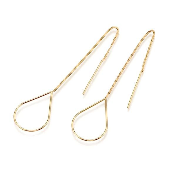 Steel Heart Needle Thread Earrings