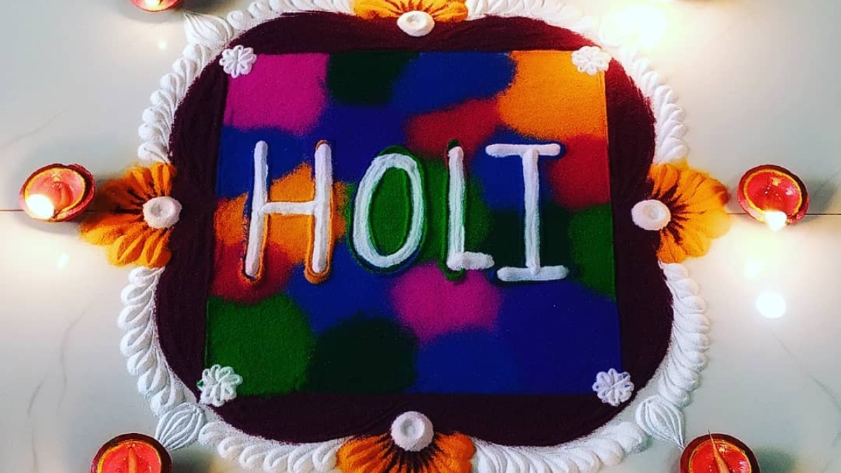 Rangoli for Holi होली पर इस रंगोली डिजाइन ने सबको चौंका दिया 4