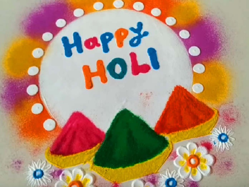 Rangoli for Holi होली पर इस रंगोली डिजाइन ने सबको चौंका दिया 7